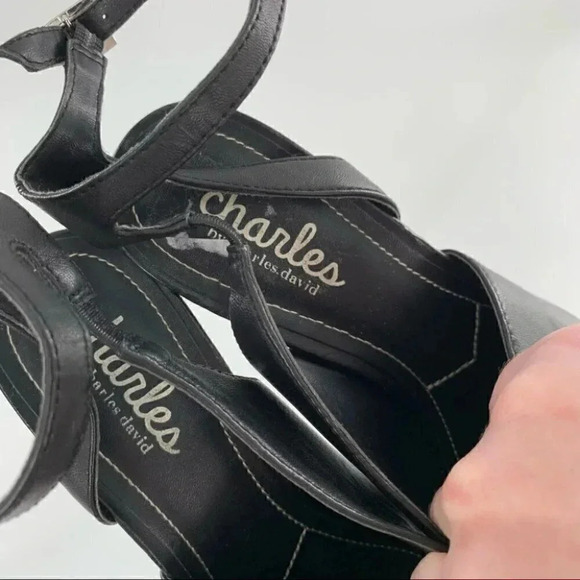 Charles Charles David Mieko womens pointy toe booties size 9 black - Picture 10 of 12